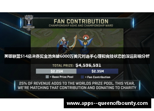 英雄联盟S14总决赛奖金池突破6000万美元对选手心理和竞技状态的深远影响分析